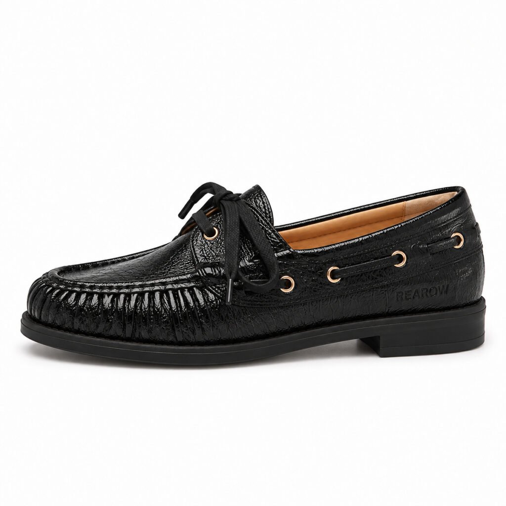 Mocassino barca in naplak, nero – Rearow